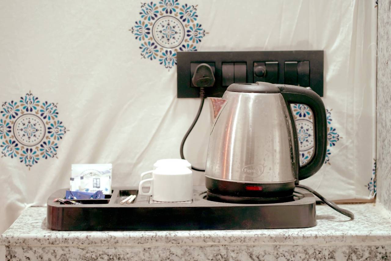 luxury Swiss tent with private pool in sam sand dunes