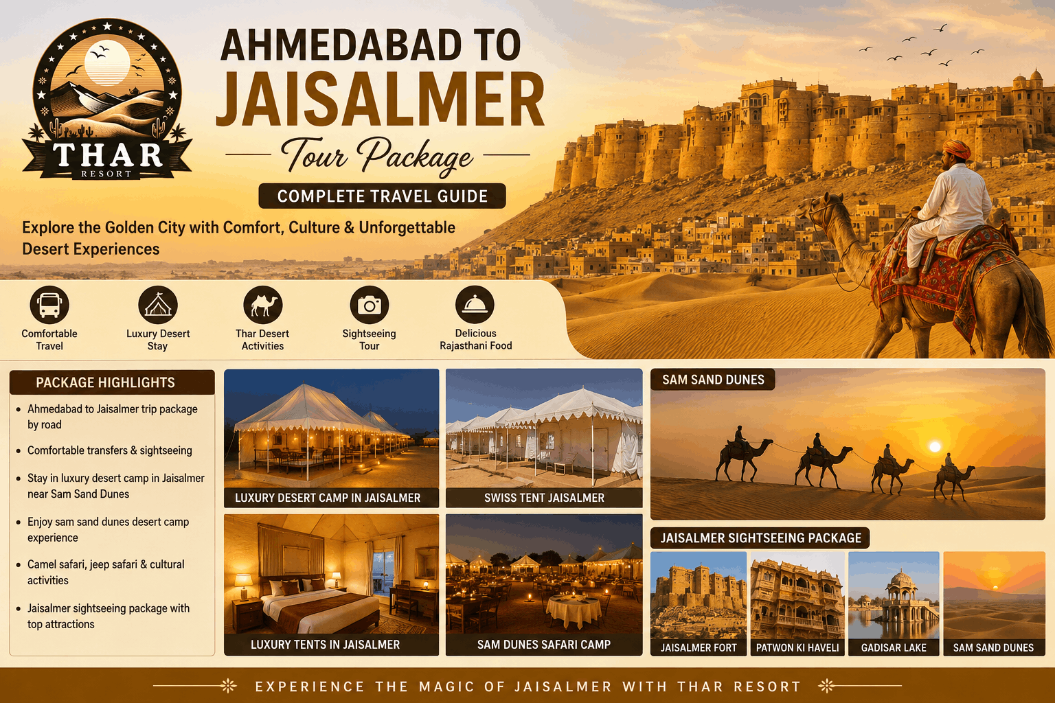 Ahmedabad to Jaisalmer tour package
