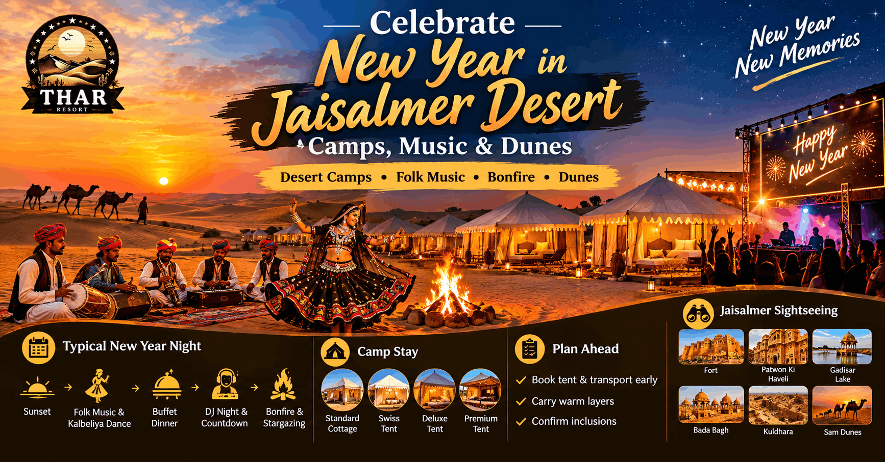 New Year party in Jaisalmer