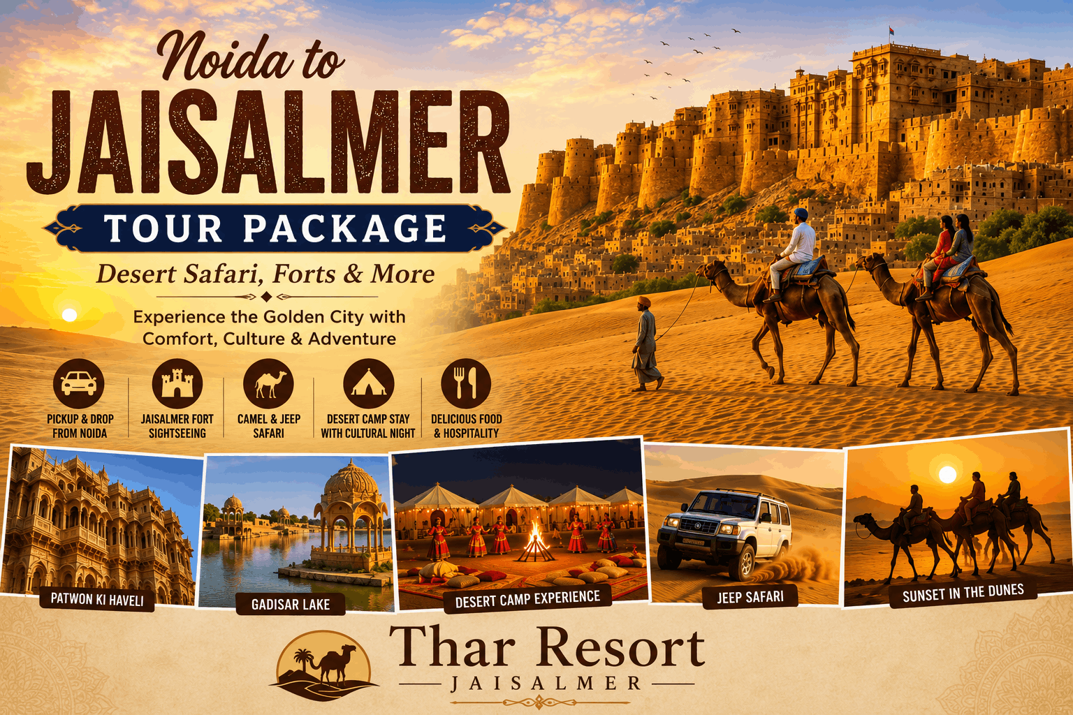 Noida to Jaisalmer tour package